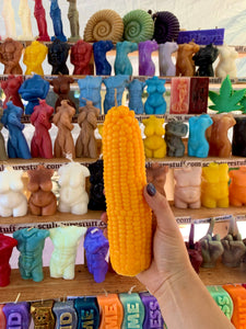  Corn Shaped, Novelty Candle, Unique Design, Farmhouse Decor, Handmade Candle, Decorative Accent, Quirky Home, Artisan Craft, Vegetable Theme, Whimsical Gift, Creative Home Decor, Corn Cob Candle, Fun Shaped, Collectible Candle, Table Centerpiece