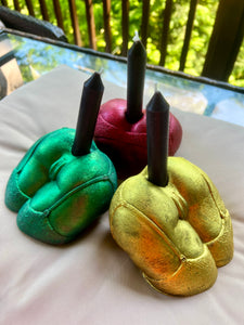 Playful Booty Candle Holder/Whimsical Cheeky Bum Decor/Quirky Derriere Candle Decor/Sassy Candlestick/Flirty Booty Stand/Amusing Backside Ornament/Joyful Booty Decor