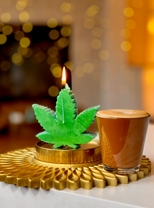 Candle Weed Pot Leaf Shaped Candle, Stoner Gifts, Cannabis Accessories, Weed-themed Presents, 420friendly, Marijuana, Gift idea, Present