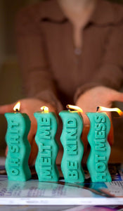 The Wavy Bunch candle set