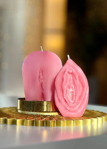 Pussy Soy Wax Candle Set of 2 candles / Vagina Shaped Candles/ Yoni home decor / Vulva candles / Female Genital Candles