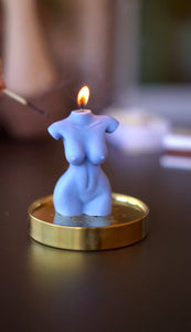 Sensual Female Form Candle / Artistic Body Shape Wax Light / Graceful Curves Illumination / Feminine Silhouette Decor / Goddess-Inspired Flame / Exquisite Figure Fragrance / Decorative Sculpture Candle