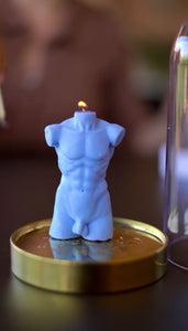 Fine Skinny Male Bust Candle