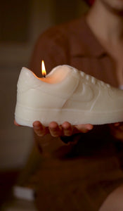 Unique and detailed Nike Air Force 1 Candle, a sneaker-shaped decorative sculpture candle. Crafted with precision, this high-quality candle adds a touch of urban flair to any space. Ideal gift for him, perfect for the holiday season. Limited stock availabl