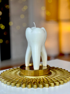 Tooth Candle, Dental Decor, Dentist Gift, Novelty Candle, Dentistry Art, Quirky Home Decor, Tooth-Shaped Candle, Dental Office Accent, Unique Gift Idea, Fun Wax Sculpture, Dentist Office Decor, Creative Present, Dental Hygiene Candle